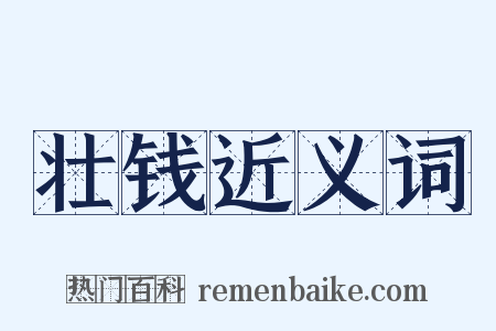 壮钱近义词是什么意思的图片